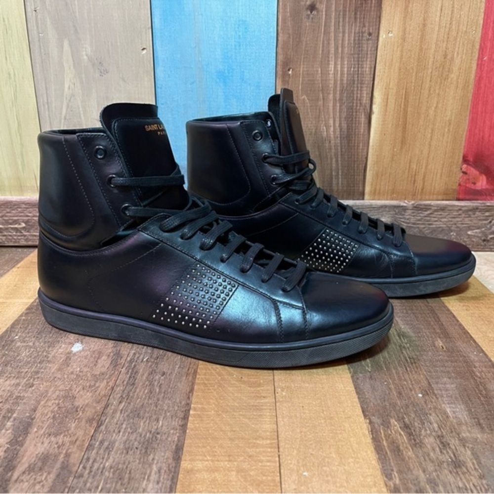 Ysl Saint Laurent Paris 14Aw High- Sneakers Size 10.5 US - EUC🔥EUC🔥 Authentic​ - Picture 7 of 13